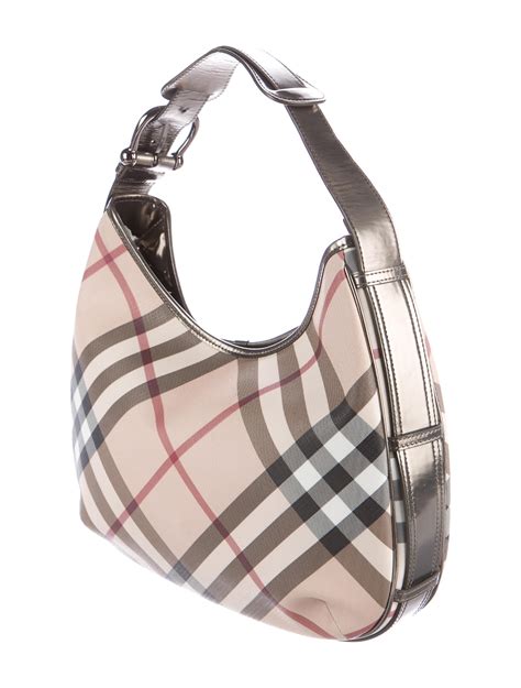 nova check burberry hobo|Burberry nova check shoulder bag.